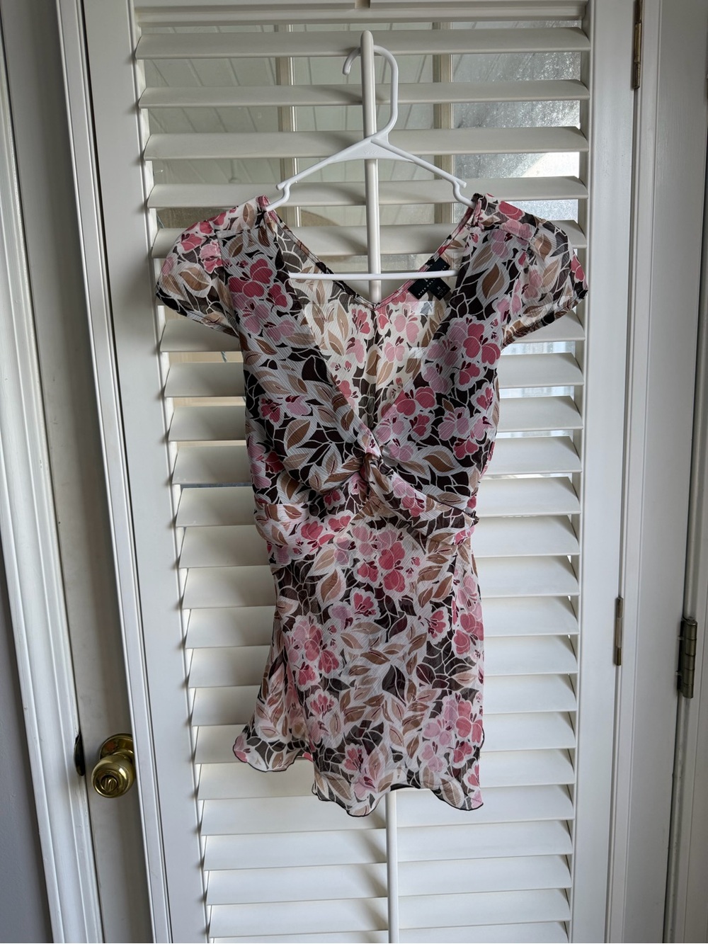 Fairy grunge Y2K wrap blouse iz byer california size m sheer floral